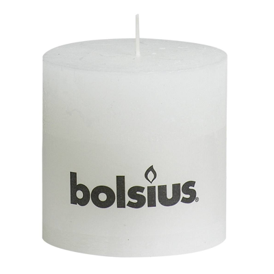 Bolsius rustiek kaars 10x10cm wit Bolsius rustiek kaars 10x10cm wit
