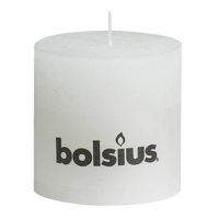 Bolsius rustiek kaars 10x10cm wit - thumbnail