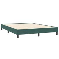 Boxspring met matras fluweel donkergroen 140x210 cm - thumbnail