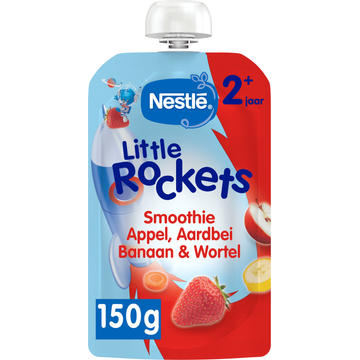 Nestle Little Rockets Smoothie Appel, Aardbei, Banaan & Wortel 2+ Jaar 150 g bij Jumbo