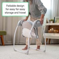 INGENUITY EndlessBloom Opvouwbare Elektrische Babyschommel, Speelboog, Schommelinstellingen, Timer, Kantelfunctie - thumbnail