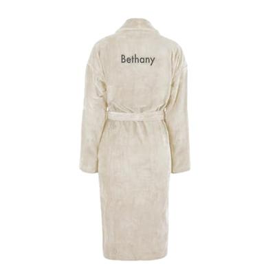 Heren badjas borduren - Beige - L/XL