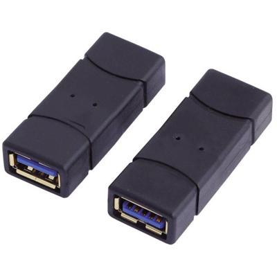 LogiLink USB 3.2 Gen 1 (USB 3.0) Adapter [1x USB 3.2 Gen 1 bus A (USB 3.0) - 1x USB 3.2 Gen 1 bus A (USB 3.0)] AU0026 1.8 m Vergulde steekcontacten