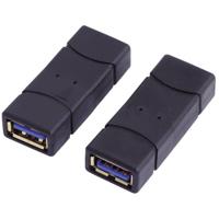 LogiLink USB 3.2 Gen 1 (USB 3.0) Adapter [1x USB 3.2 Gen 1 bus A (USB 3.0) - 1x USB 3.2 Gen 1 bus A (USB 3.0)] AU0026 1.8 m Vergulde steekcontacten - thumbnail