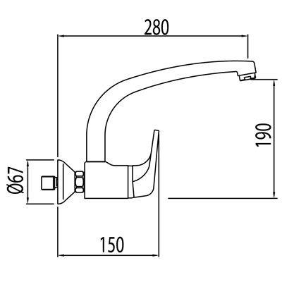 Ecotres Inbouw mengkraan 17033202 Tres