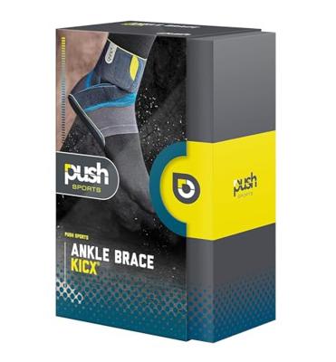Push Sports 6433 Enkelbrace Kicx - Antraciet - S - Links - thumbnail