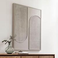 MUST Living Wanddecoratie 'Elyn' Jute, 102 x 76cm, kleur Crème - thumbnail