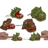 Overige Merken Sleutelhanger dino met kiespijn assorti - thumbnail
