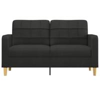 Tweezitsbank 140 cm stof zwart - thumbnail