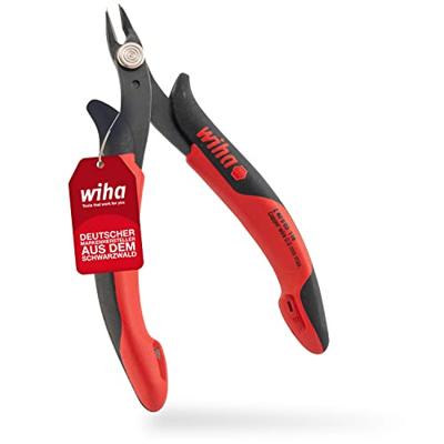 Wiha Zijkniptang Electronic zeer smalle, spitse kop zonder facet | 128mm/5 1/8" | Blisterverpakking - 27388 - 27388