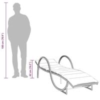 Ligbedden 2 st met tafel poly rattan zwart - thumbnail