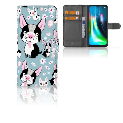 Motorola Moto G9 Play | E7 Plus | Telefoonhoesje | Met pasjeshouder | Hondjes Motorola Moto G9 Play | E7 Plus | Telefoonhoesje | Met pasjeshouder | Hondjes