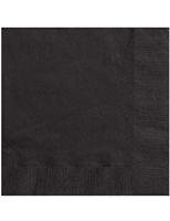 Unique Party 3202 papieren servetten Papier Zwart 20 stuk(s) - thumbnail