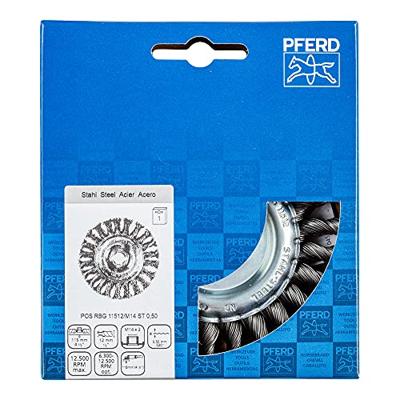 PFERD TOOLS Ronde borstel getordeerd RBG Ø 115 x 12 mm M14 staaldraad-Ø 0,50 voor haakse slijpers POS RBG 11512/M14 ST 0,50 43312002 1 stuk(s)