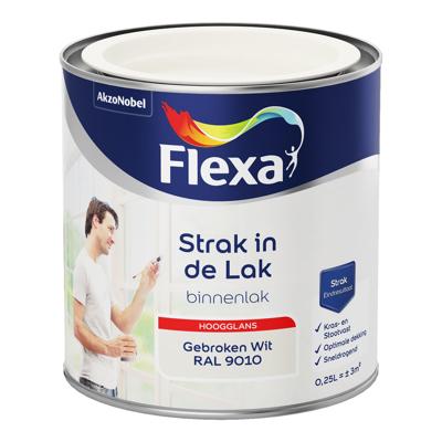 Flexa Strak in de Lak Binnenlak Hoogglans - Gebroken Wit - RAL 9010