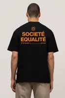 Equalité Societé T-Shirt Heren Zwart/Oranje - Maat L - Kleur: ZwartOranje | Soccerfanshop - thumbnail