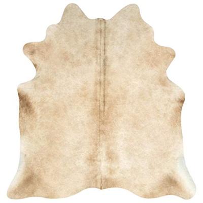 VidaXL Vloerkleed 150x170 cm echte runderhuid beige