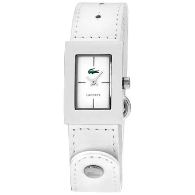 Lacoste horlogeband 2000655 / LC-43-3-14-2207 Leder Wit 18mm + wit stiksel Lacoste horlogeband 2000655 / LC-43-3-14-2207 Leder Wit 18mm + wit stiksel