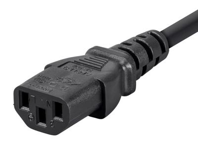 Monoprice 106329 3ft 18AWG Power Extension Cord Kabel met 3 Dirigent PC - Zwart