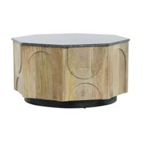 Hoofdtafel DKD Home Decor Marmer Mangohout 80 x 80 x 45 cm - thumbnail