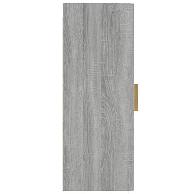 Wandkast 34,5x34x90 cm bewerkt hout grijs sonoma eikenkleurig