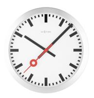 NeXtime ne-3998st wandklok dia. 19 cm, geborsteld aluminium, 'station' - thumbnail