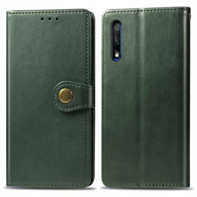 Retro effen kleur lederen gesp mobiele telefoon bescherming lederen draagtas met Lanyard & fotolijstjes & kaartsleuf & portemonnee & beugel functie vo