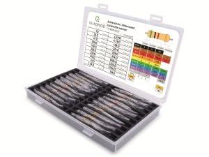 Quadrios 201711P001 201711P001 Koolfilmweerstand assortiment Axiaal bedraad 0.25 W 5 % 400 stuk(s)