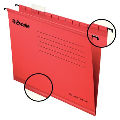 Hangmap Esselte Classic A4 V-bodem 345x240mm rood Hangmap Esselte Classic A4 V-bodem 345x240mm rood