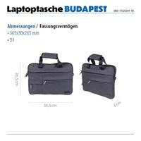 Donau Travel laptoptas Budapest, 3 l, 14 inch, grijs - thumbnail