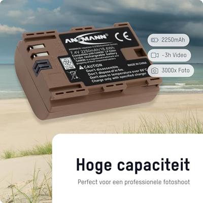 Ansmann ANSMANN Kamera-Akku A-Can LPE6 NH Camera-accu Vervangt originele accu LP-E6 7.4 V 2250 mAh - thumbnail