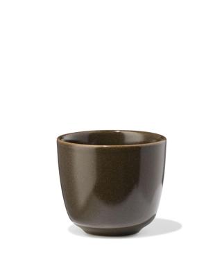 HEMA Espressomok 90ml PUUR reactief glazuur donkerbruin (donkerbruin)