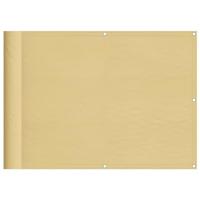 Balkonscherm 75x600 cm 100% oxford polyester zandkleurig - thumbnail