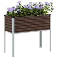 VidaXL Plantenbak bruin 100x45x90 cm staal - thumbnail