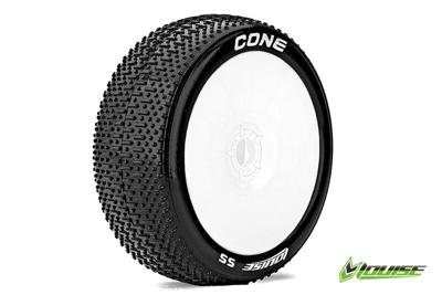 Louise B-CONE Super Soft banden op witte disc velgen voor 1/8 buggy