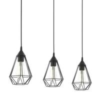 Eglo Vintage eettafel hanglampTarbes 3-lichts zwart - 94189 - thumbnail