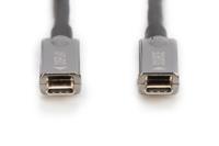 Digitus AK-330160-200-S USB-C-displaykabel USB 3.2 Gen2 USB-C, USB-C stekker 20.00 m Zwart Flexibel, Afgeschermd, Met USB - thumbnail
