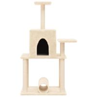 VidaXL Kattenmeubel met sisal krabpalen 122 cm crèmekleurig - thumbnail