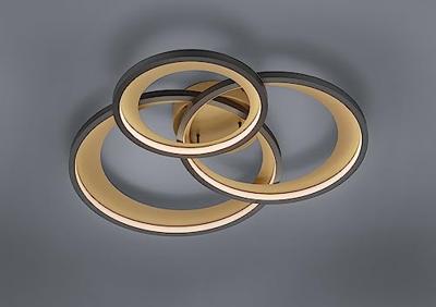 Trio PlafonnièreGranada 3-rings goud met zwart - 673810332