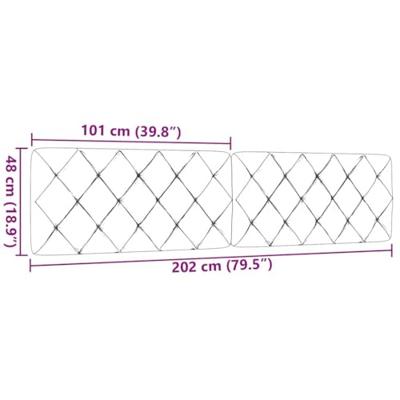 Hoofdbordkussen 200 cm stof taupe