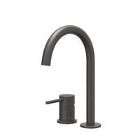 Wastafelkraan IVY Concord Coldstart 2-gats RVS316 Geborsteld Carbon Black PVD - thumbnail