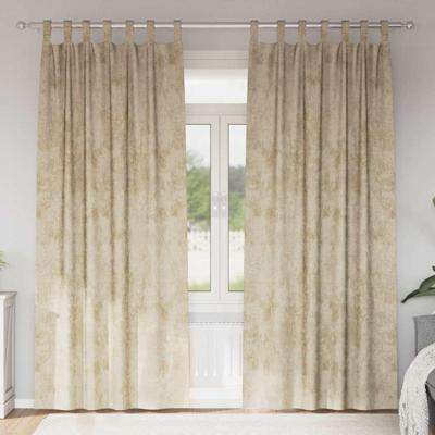 VidaXL Velvet gordijnen met gordijnen 2 pcs crème 245 x 140 cm fluweel