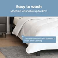 VidaXL Zomer dekbed wit 220 x 135 x 3 cm polyester - thumbnail