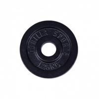 Halterschijf 1,25 kg Gietijzer Zwart - 31 mm - thumbnail