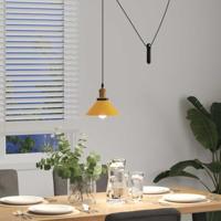 Hanglamp in hoogte verstelbaar E27 22 cm metaal glanzend geel - thumbnail