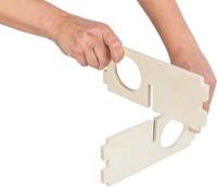 TRIXIE KNAAGDIERHUIS 3 KAMERS ONBEHANDELD HOUT NATUREL 30X30X12 CM - thumbnail