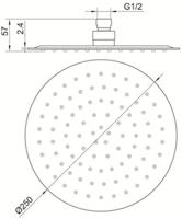 Ben Lavion 250 Cool regendoucheset Ø25cm geborsteld koper pvd - thumbnail