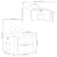 Fauteuil elektrisch verstelbaar kunstleer zwart - thumbnail