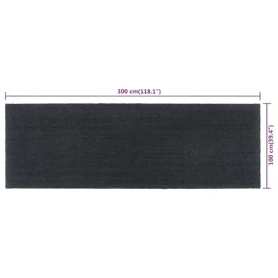 VidaXL Deurmat 100x300 cm getufte kokosvezel donkergrijs