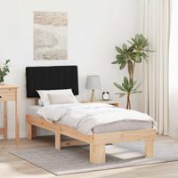 Bedframe met Gevoerd Hoofdgedeelte Zwart 80 x 200 cm - thumbnail